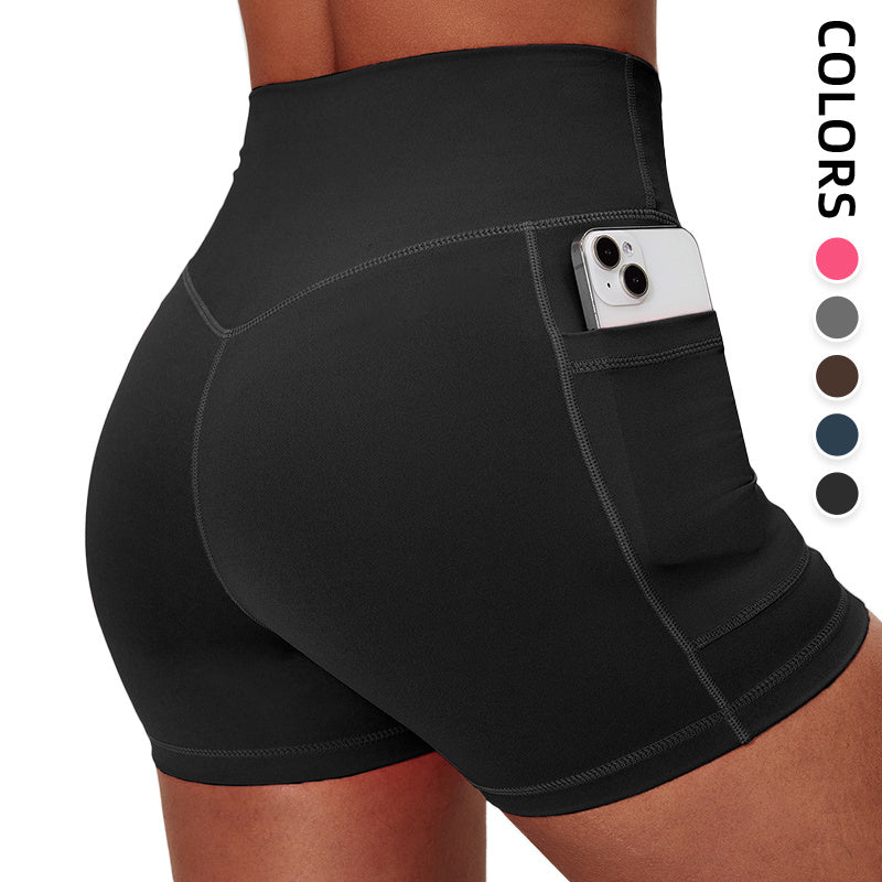 High Waist Compression Shorts Are Suitable For Women, Ideal For Bicycles And Running Shorts, With Two Pockets, Comfortable To Wear And Fashionable In Design, Suitable For Exercise And Daily Wear