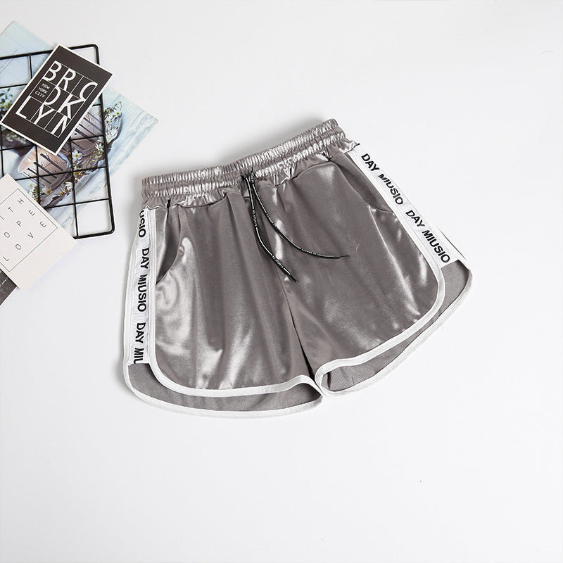 Loose Slimming Plump Girls Plus Size Elastic Waist Leisure Pajamas Wide Leg Hot Pants Outer Wear