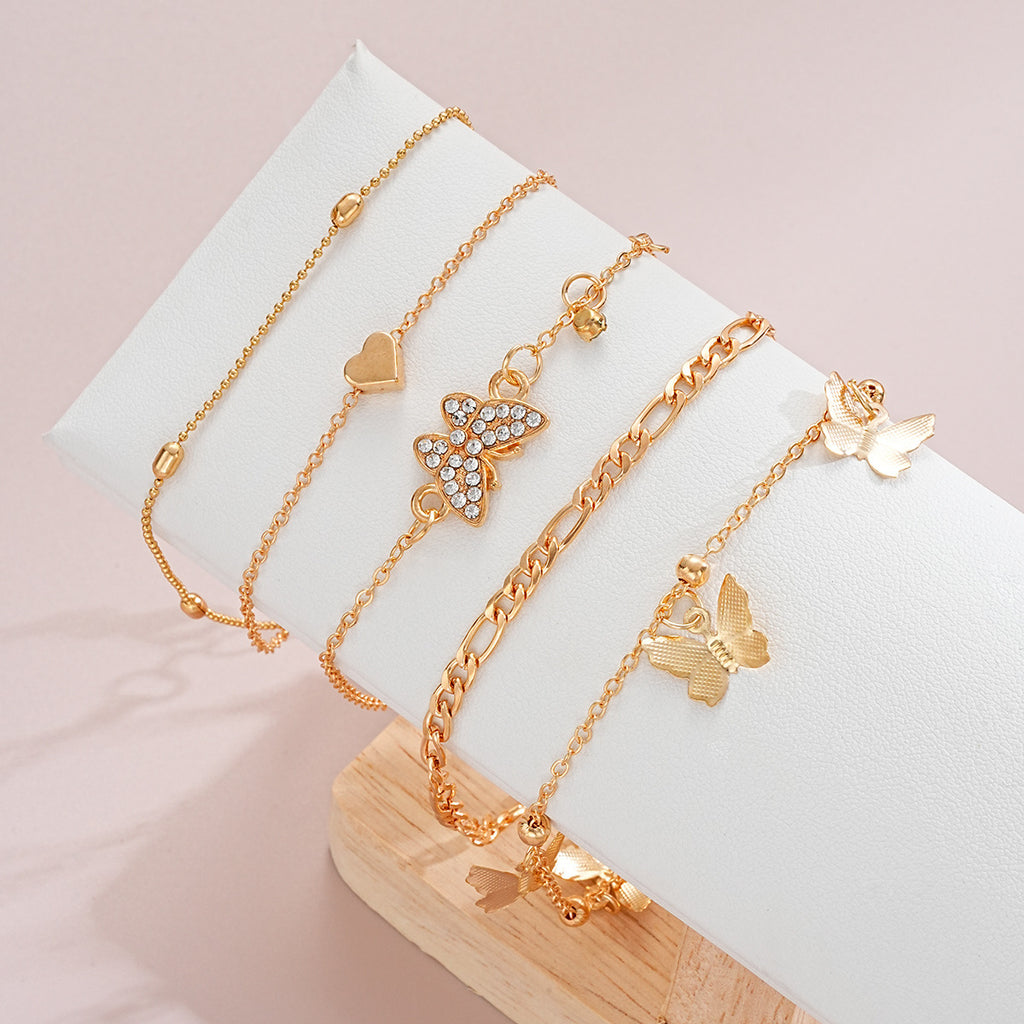 Butterfly Pendant All-match Good-looking Anklet High Sense