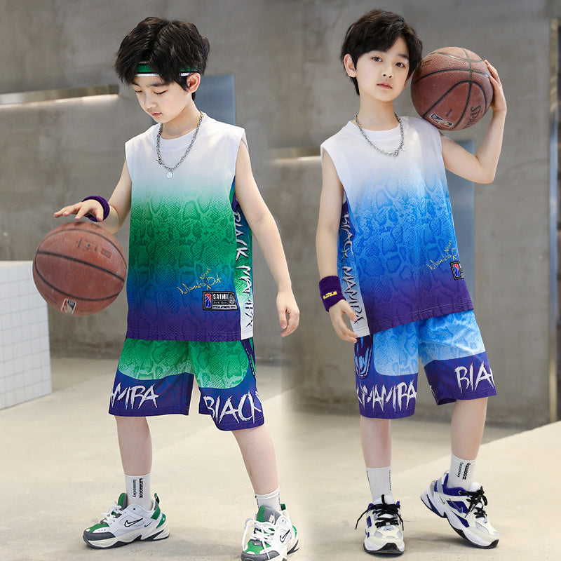 Boys And Girls Basketball Vest Shorts Set