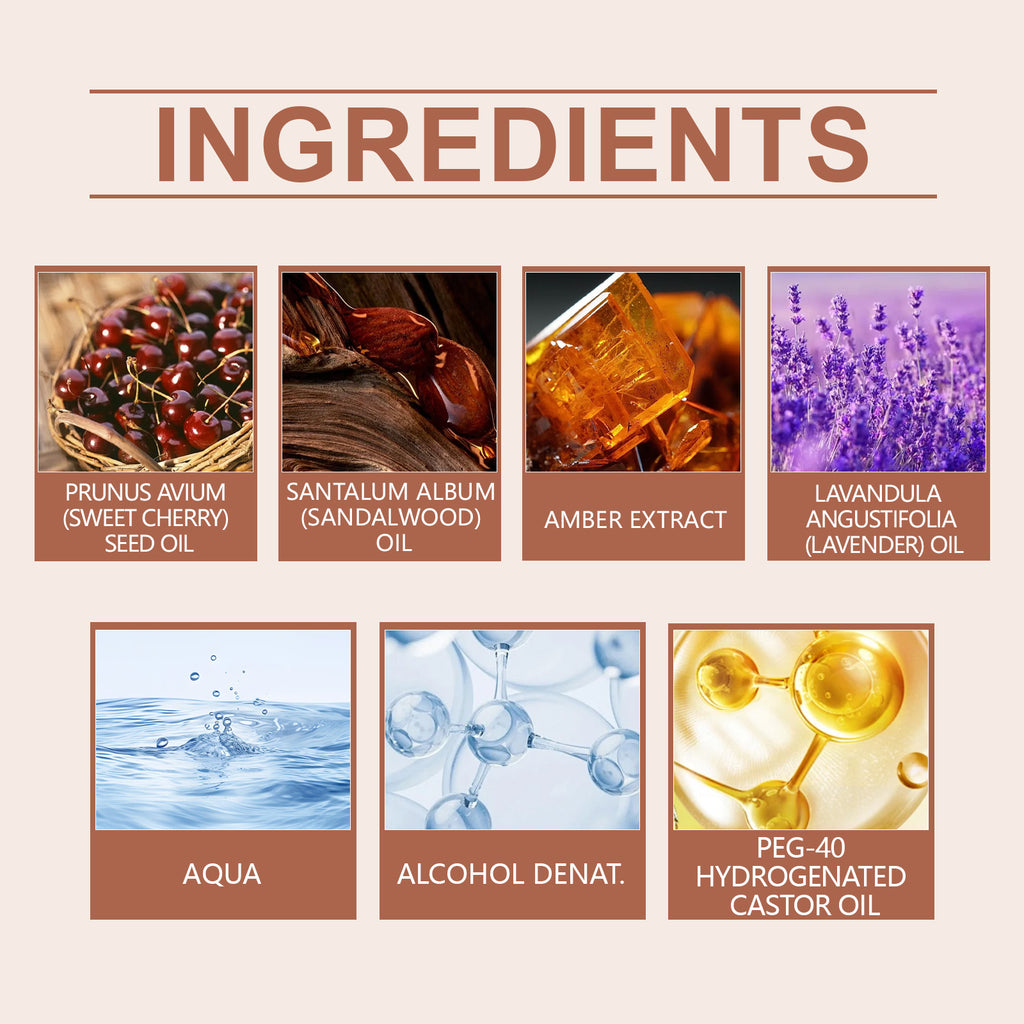 Roxelis Cherry Sandalwood Romantic Body Fragrance Natural Fresh Light Elegant Fragrance For Daily Date Stay Elegant Perfume