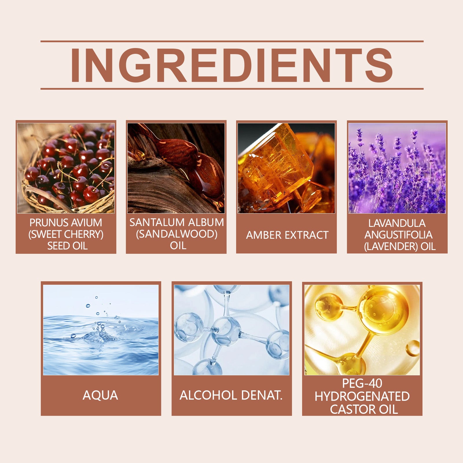 Roxelis Cherry Sandalwood Romantic Body Fragrance Natural Fresh Light Elegant Fragrance For Daily Date Stay Elegant Perfume