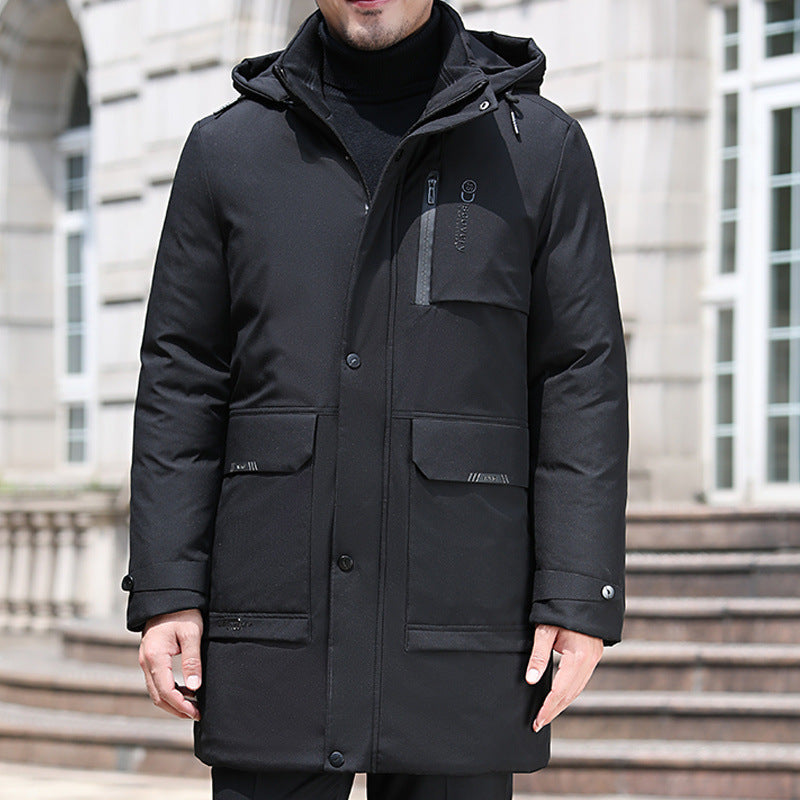 Men's Thick Mid-length Down Cotton-padded Jacket