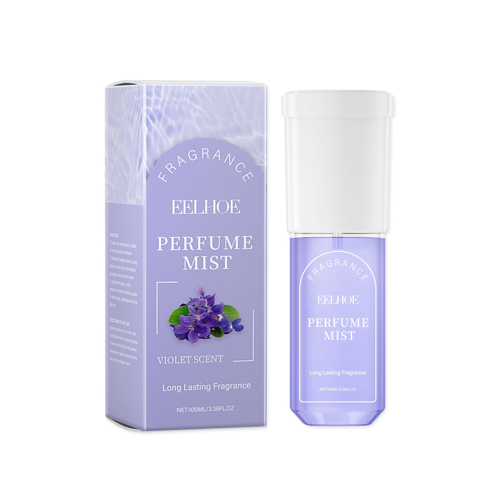 EELHOE Violet Flower Body Perfume Spray, Fresh And Pleasant Natural Fragrance Light Gentle Charming Fragrance