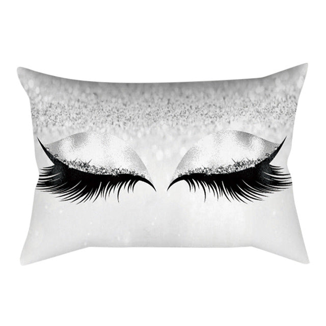 Eyelash Out Soft Velvet Cushion Cover 30x50cm Marble Pillow Cases funny cushions new Home Sofa Bed decor fashion on pillow
