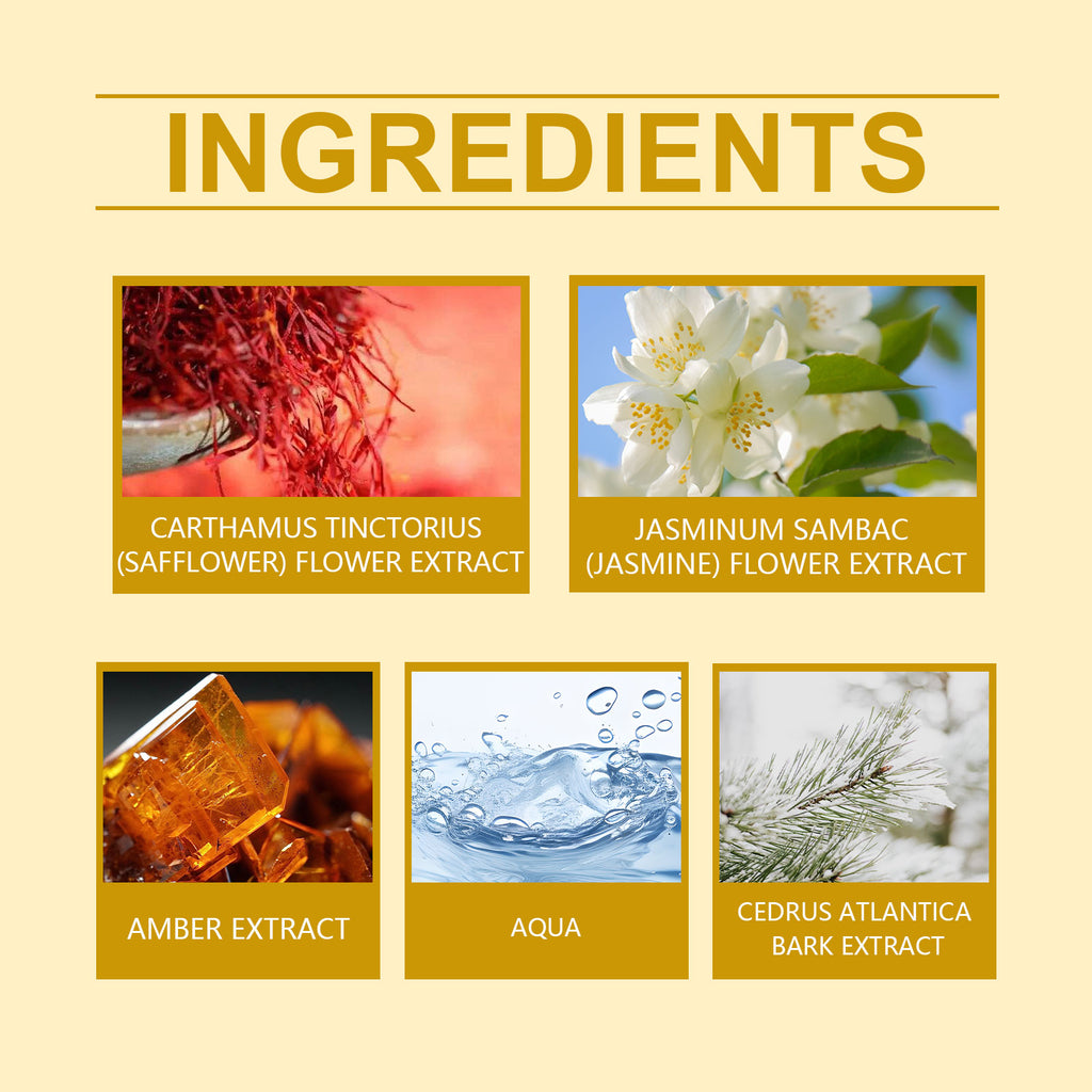 Roxelis Saffron Jasmine Inspired Perfume, Natural Fresh Lasting Fragrance Jasmine Perfume Spray