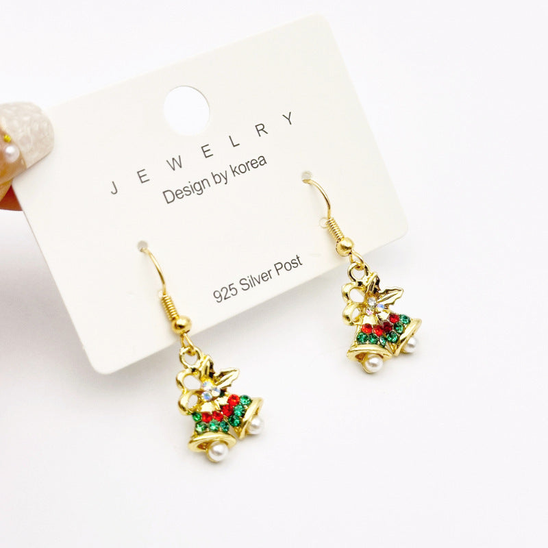 New Red Bow Handmade Beaded Ear Stud Necklace Bracelet