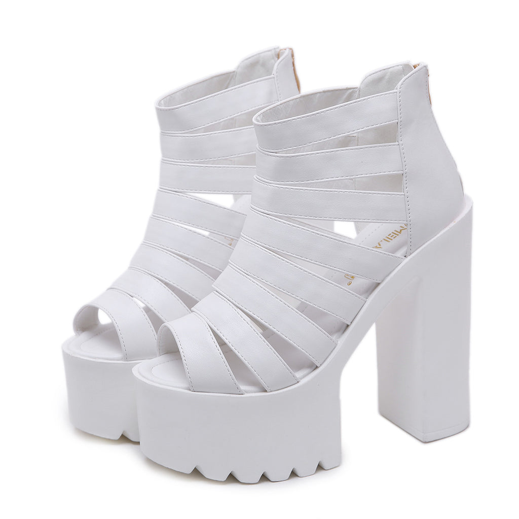 Stage Shoes Nightclub Platform High Heel Platform Shoes Chunky Heel Women's Sandals