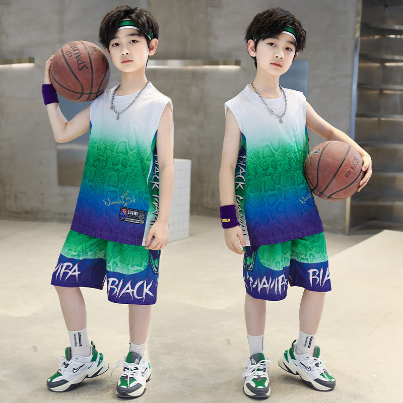 Boys And Girls Basketball Vest Shorts Set