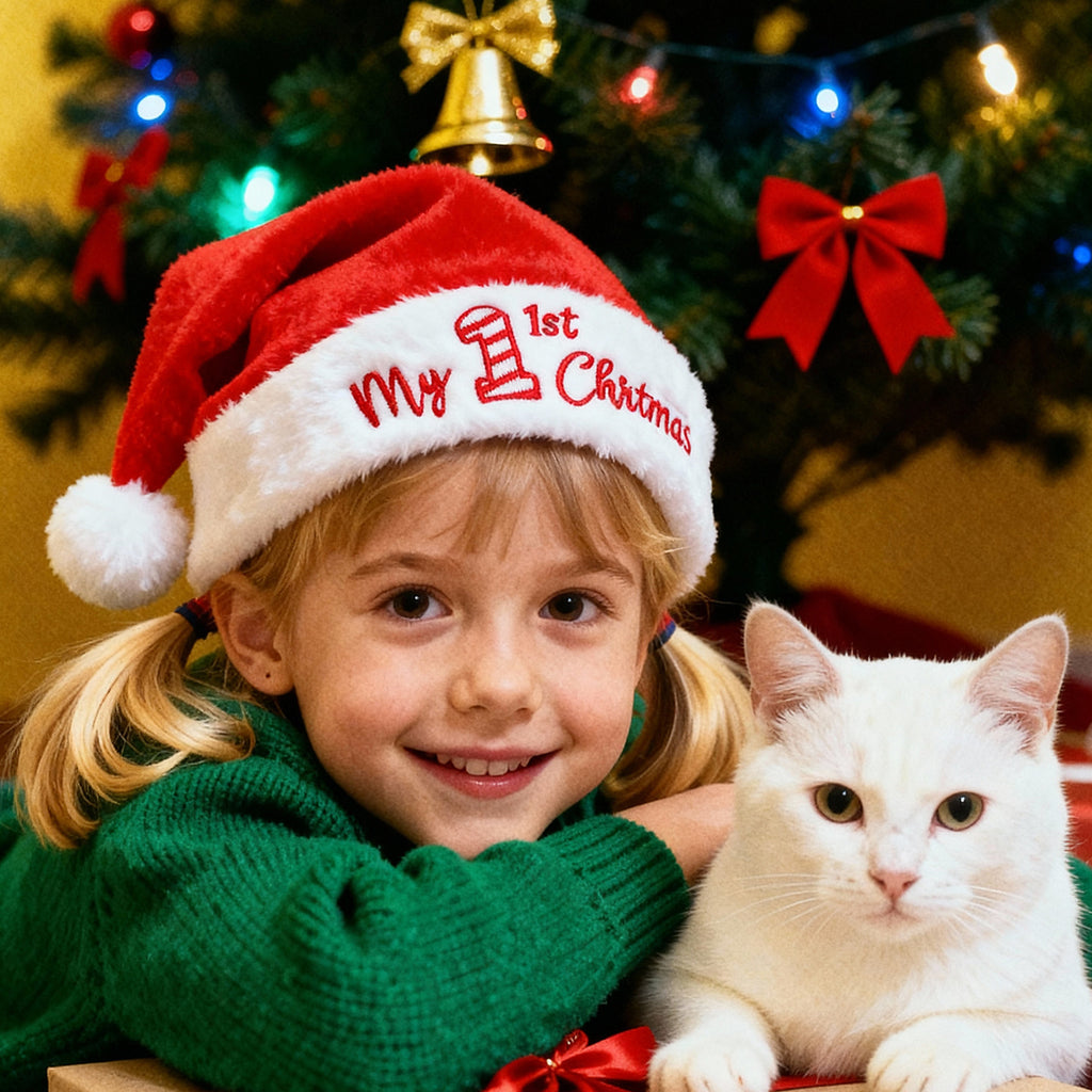 Fuzzy Christmas Hat Decoration DIY Christmas Stocking Gift Bag Christmas Tree Ornament Hanging Decor
