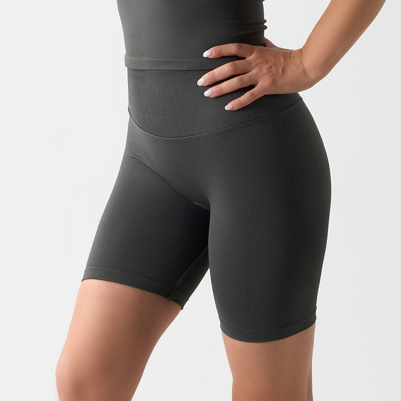 Seamless Short High-Waist Tummy Control Peach Bottom Yoga Shorts