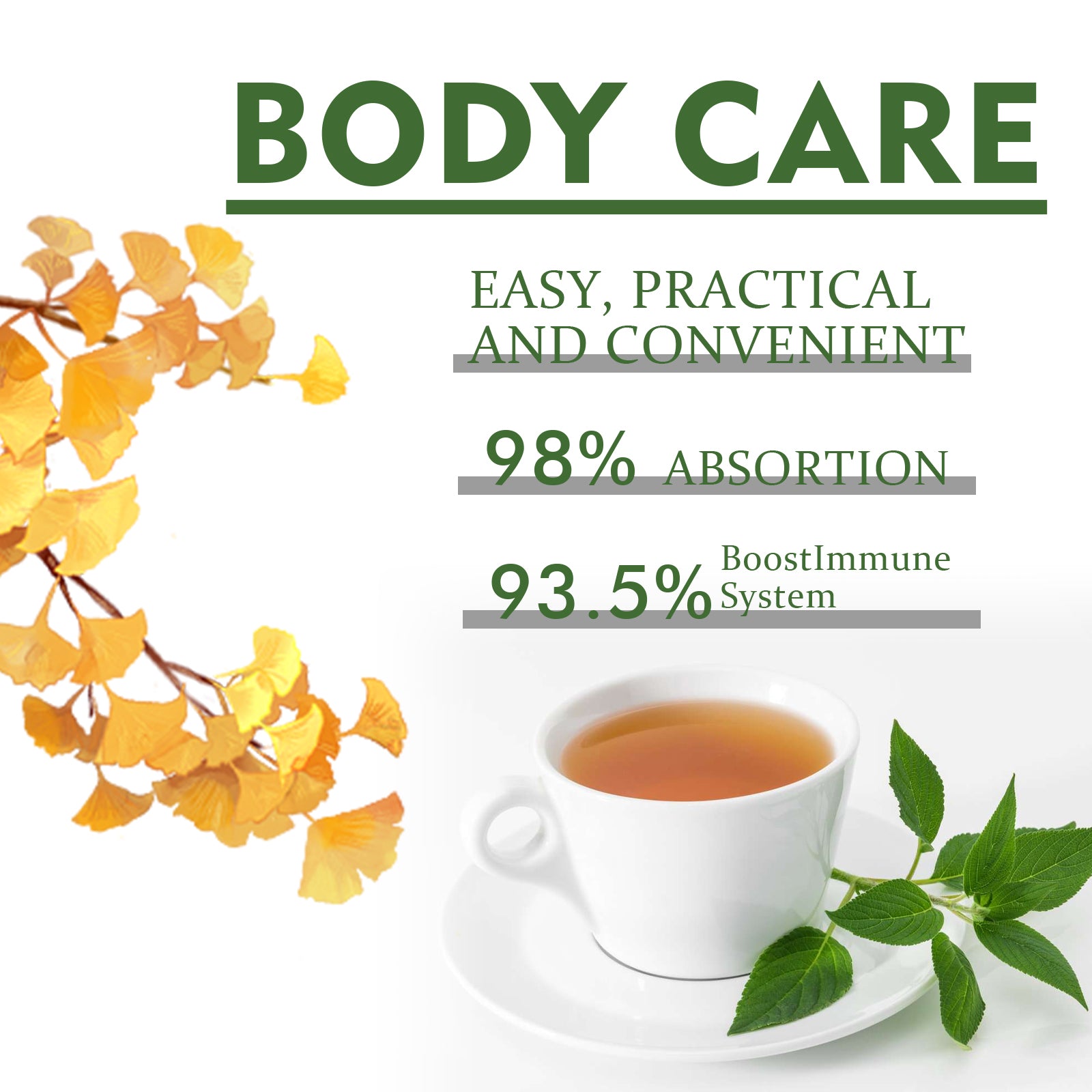 Googeer Sugardown Tea, Relieve Thirst Blurred Vision Body Fatigue Wound Repair Sugar Soothing Tea Bag