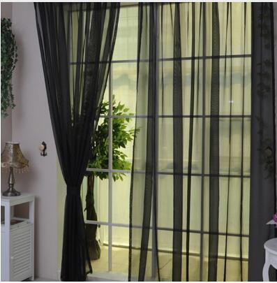 100*200cm Cheap Modern Window Curtain Home White Tulle Curtains for Living Room Bedroom Bathroom Polyester Window Screen