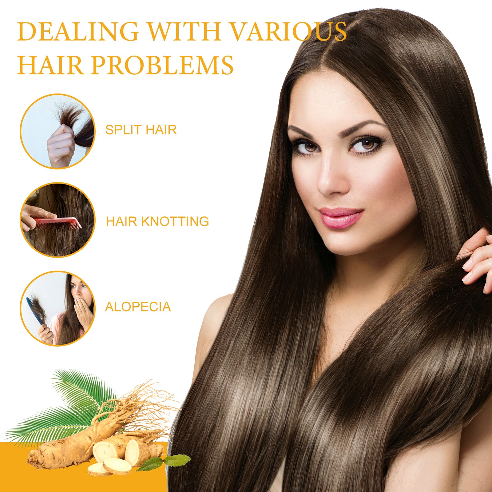 OUHOE Biotin Hair Growth Serum, Nourish Hair Root Repair Hair Sere Short-Tempered Prevent Drop Hair