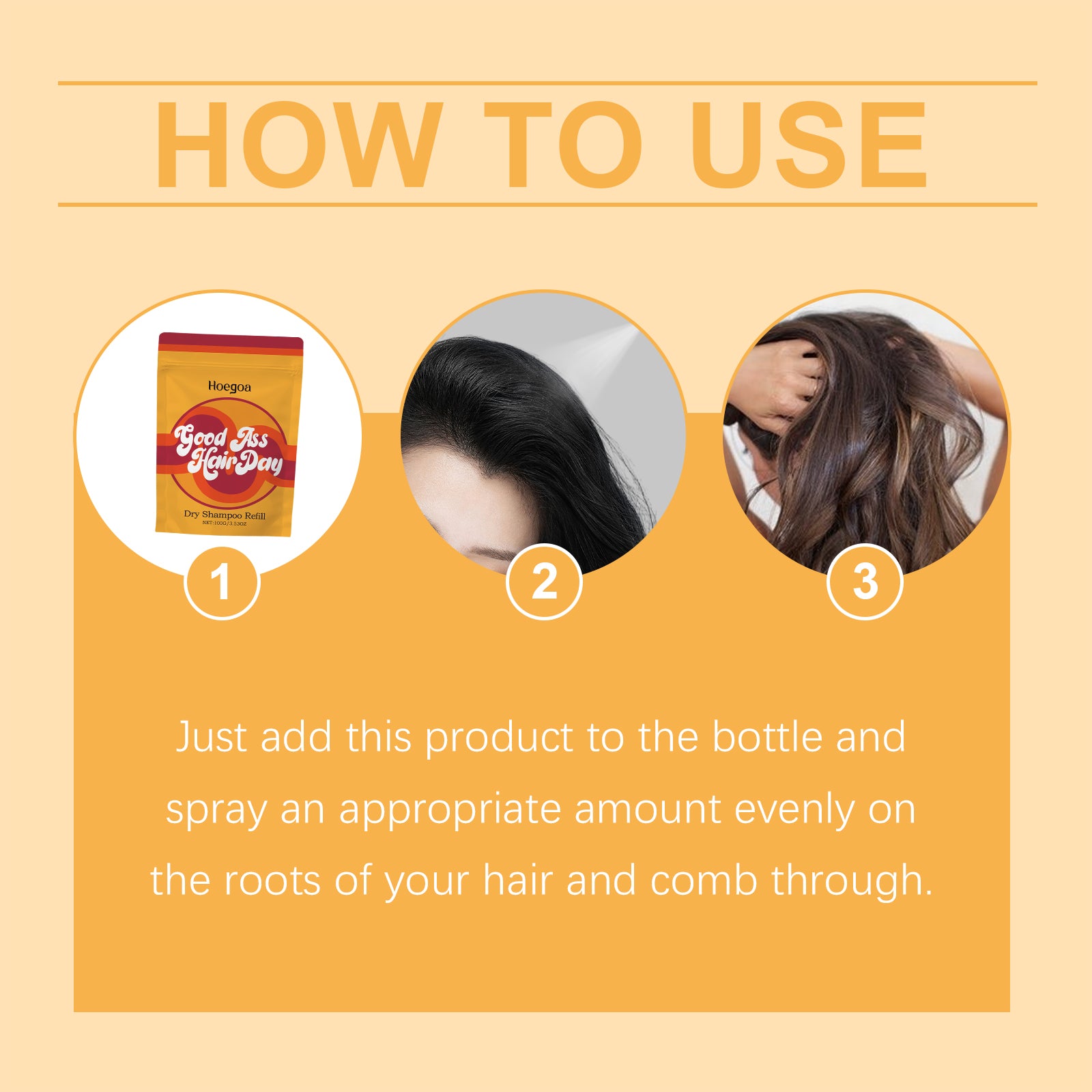 Hoegoa Leave-In Dry Hair Spray Supplement Is Effective At Cleaning And Keeping Hair Fresh And Repaired