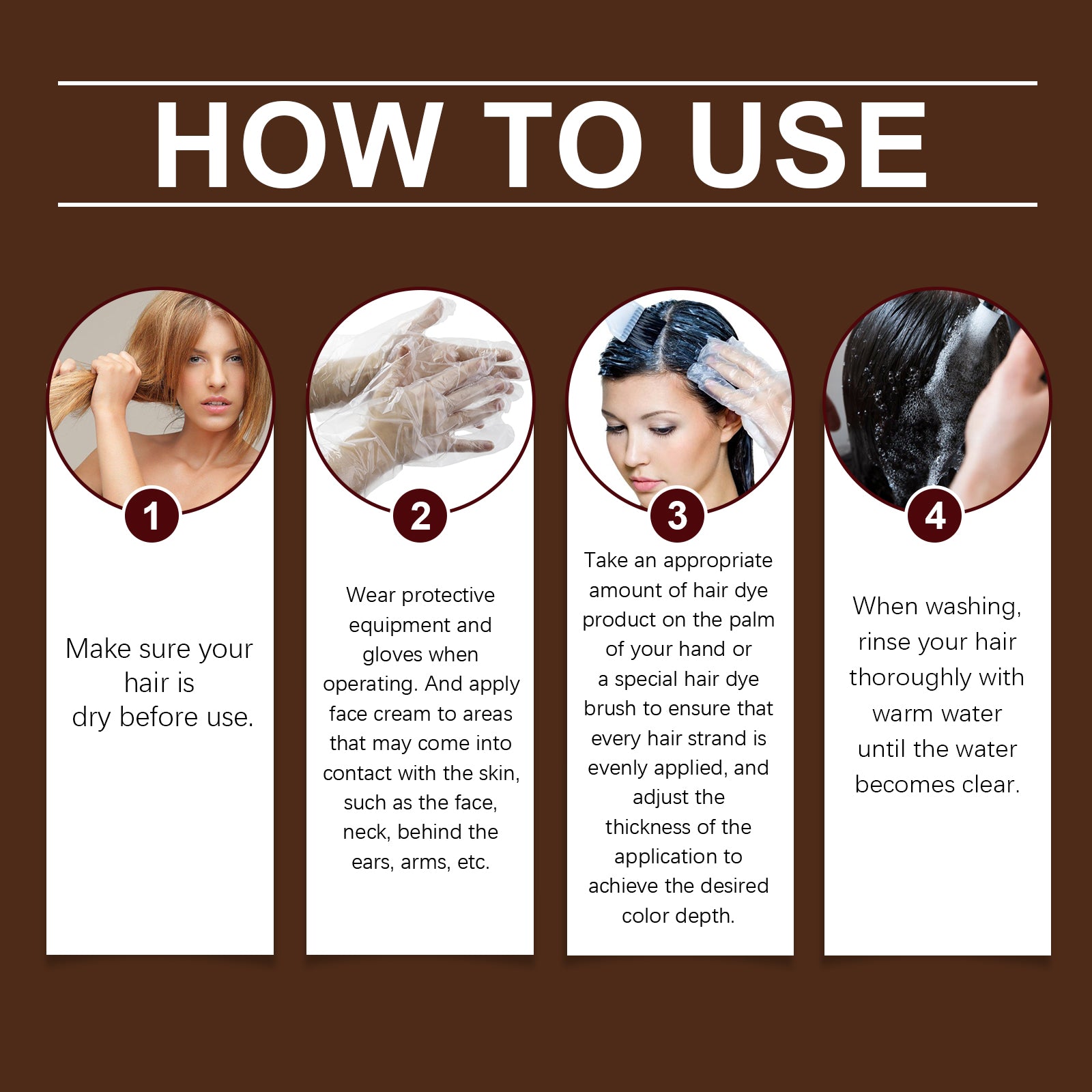 Hoegoa Black Hair Cream Plant Extract Natural Hair Gentle Color Development Easy Cleaning Fresh And Smooth Hair Agent