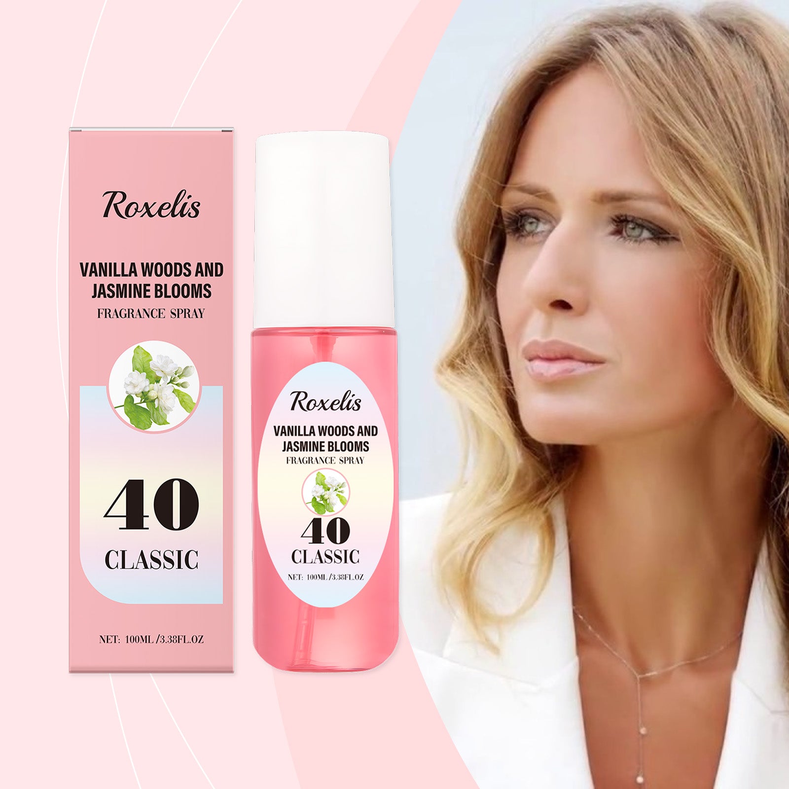 Roxelis Light Jasmine Body Fragrance Fresh And Delicate Light Jasmine Grass Body Fragrance Elegant And Fresh Stay Fragrance