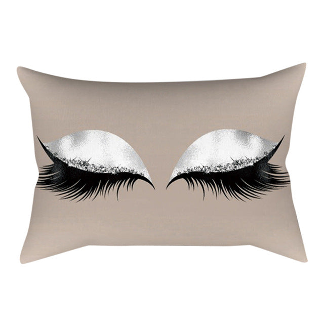 Eyelash Out Soft Velvet Cushion Cover 30x50cm Marble Pillow Cases funny cushions new Home Sofa Bed decor fashion on pillow