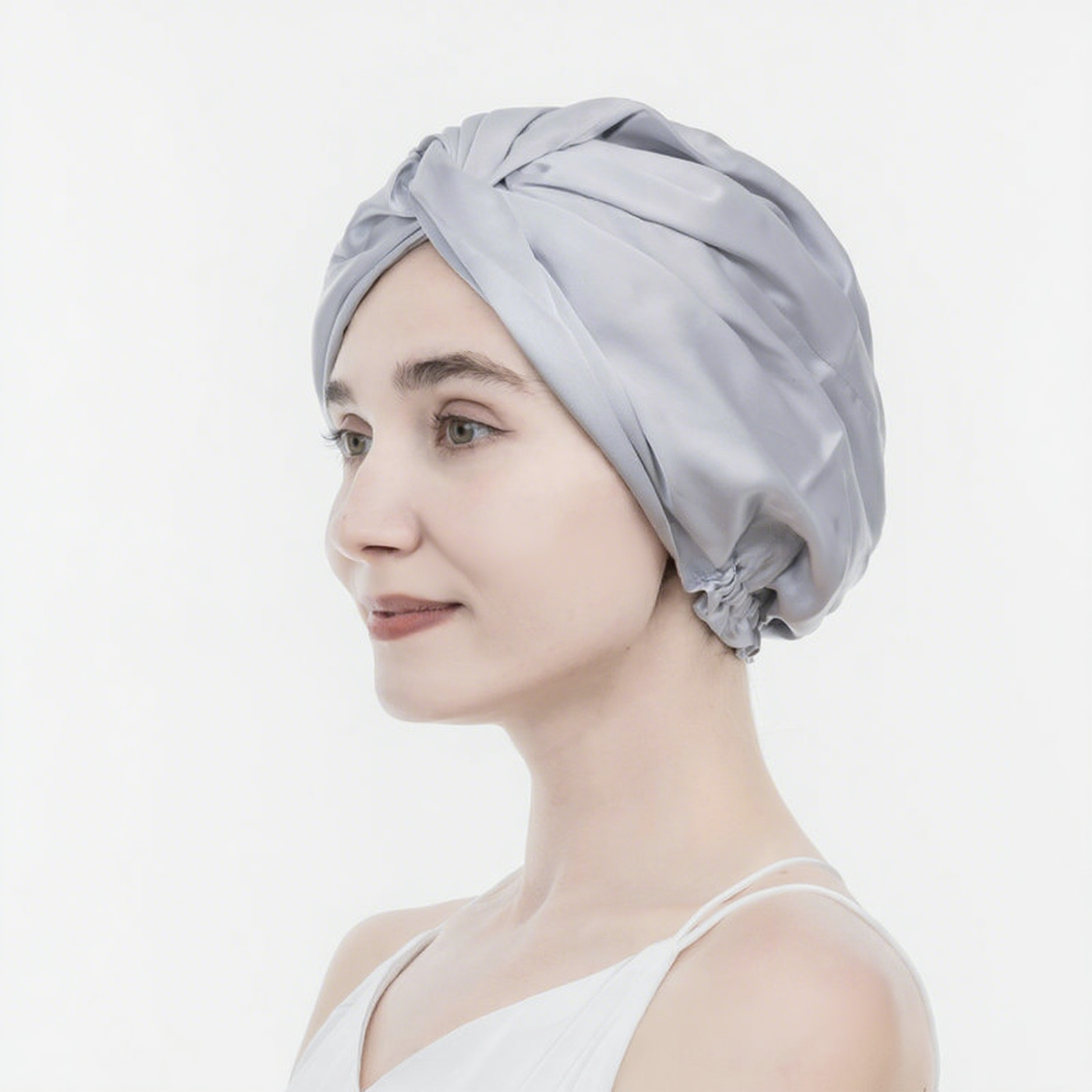 Twisted cross hat silk hair care headscarf hat confinement hat