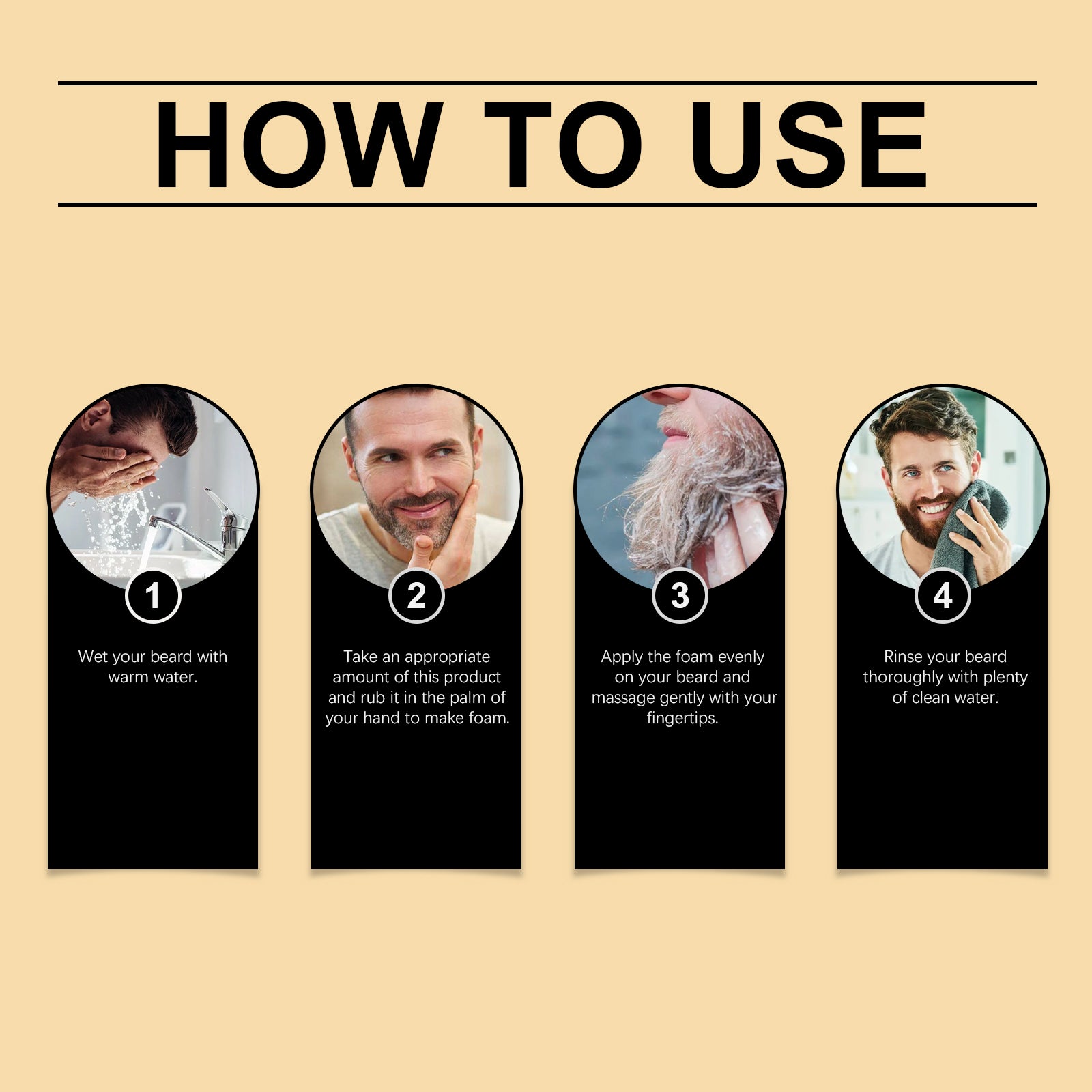 East Moon Men's After Shave Shampoo, Moisturizing, Supple, Nourishing, Clean, Oil-Controlling And Refreshing Beard Care Lotion