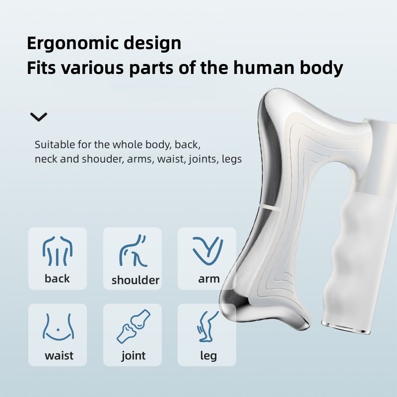 Microcurrent hot compress vibration massager muscle relaxation tool