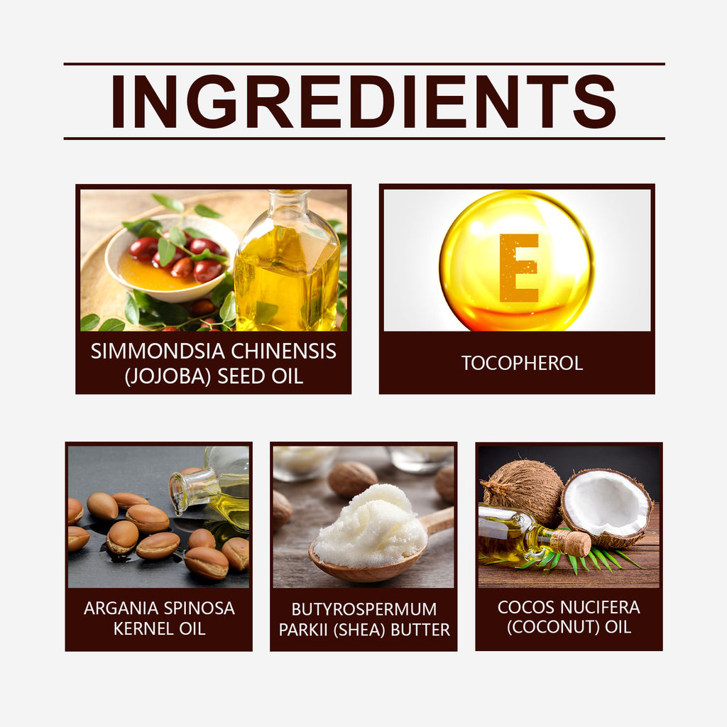 East Moon Men's Facial Hair Care Cream, Strong Beard Nourishing Thick Soft Bright Black Moisturizing Care