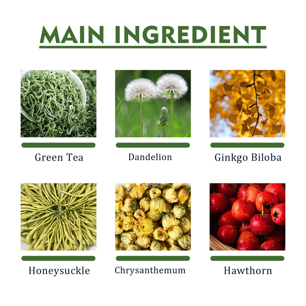 Googeer Sugardown Tea, Relieve Thirst Blurred Vision Body Fatigue Wound Repair Sugar Soothing Tea Bag