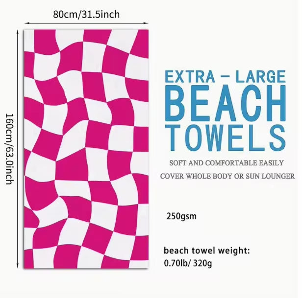 Customized beach towels super absorbent swimming towels personalized with your name