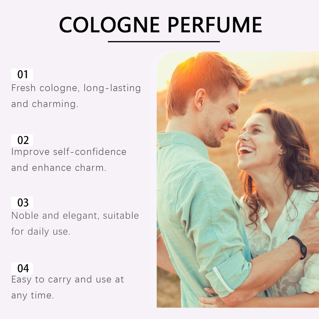 Roxelis Men's Charm Cologne Exudes Charm Natural Fresh Lasting Fragrance Portable Atmosphere Perfume