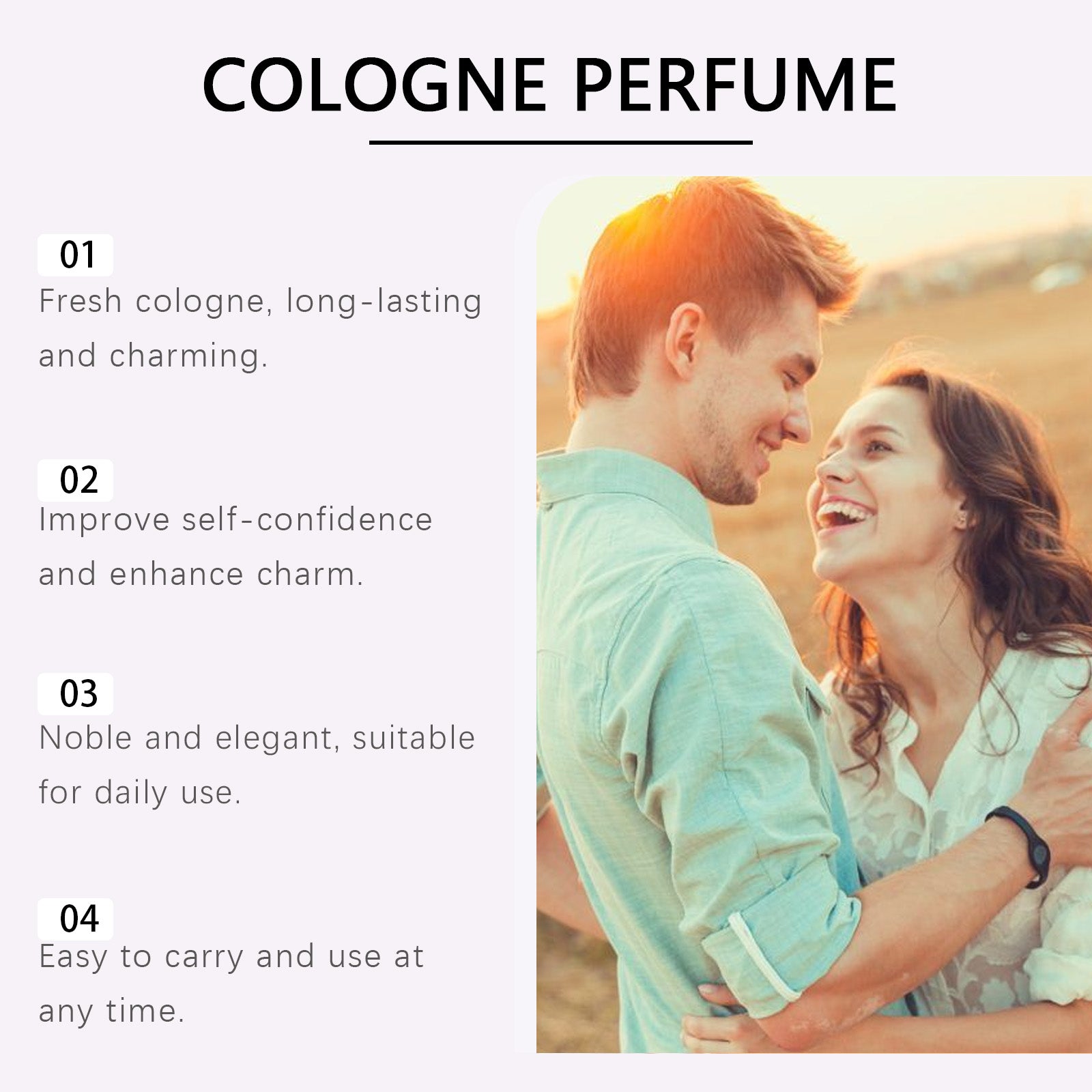 Roxelis Men's Charm Cologne Exudes Charm Natural Fresh Lasting Fragrance Portable Atmosphere Perfume