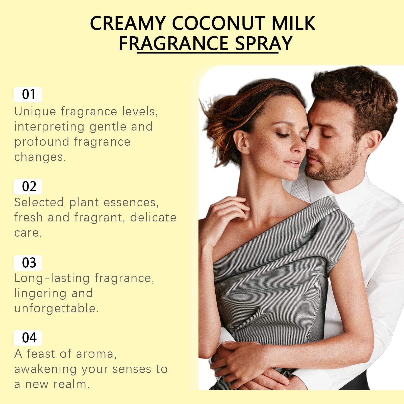 Roxelis Light Coconut Milk Body Fragrance Natural Fresh Lasting Fragrance Couples Dating Charm Atmosphere Dating Perfume