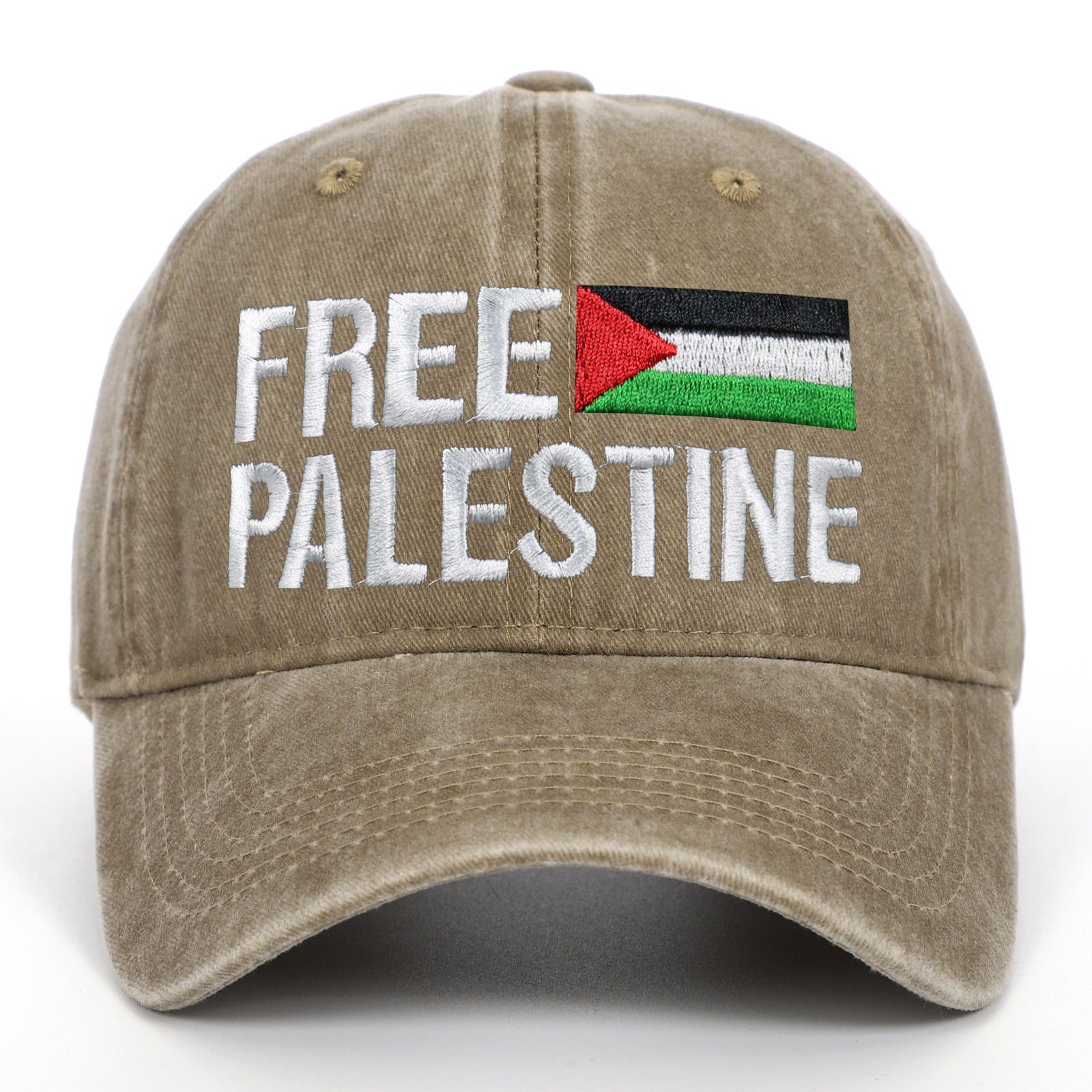 Baseball cap embroidered Palestinian retro dad hat