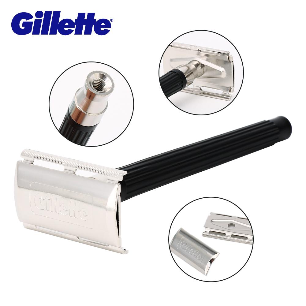 Gillette Super Blue Men Shaving Razors Knife 1 Holder With 1 Blade Official Authentic Safety Razors