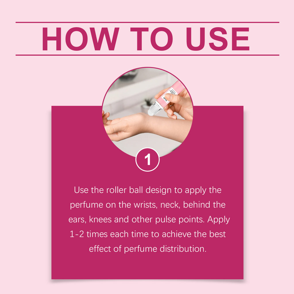 Roxelis Rolling Rose Perfume Portable Vial Perfume Charming Charm Natural Fresh Long-Lasting Pheromone Fragrance