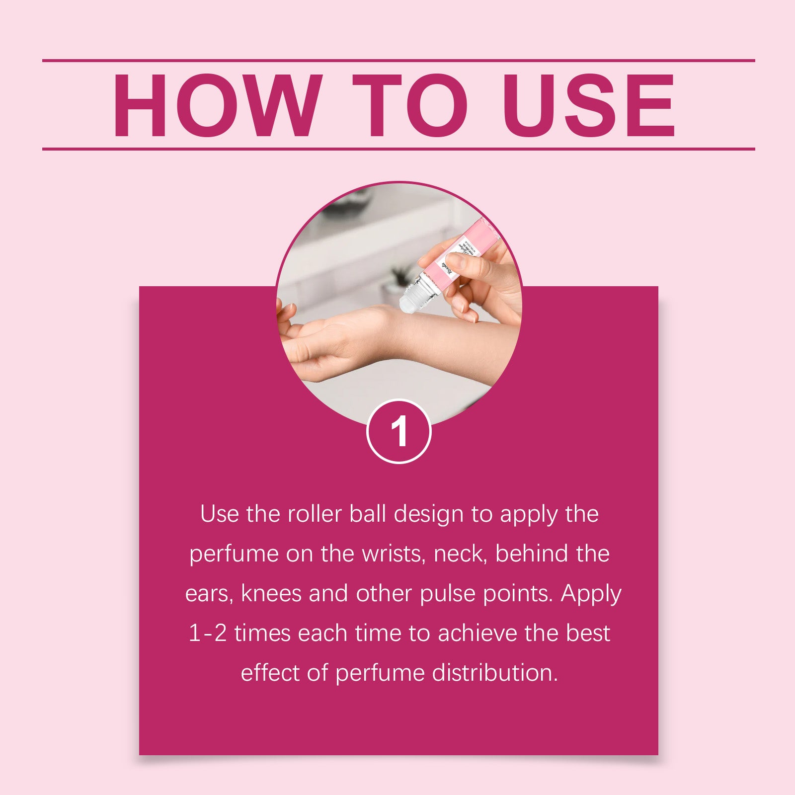 Roxelis Rolling Rose Perfume Portable Vial Perfume Charming Charm Natural Fresh Long-Lasting Pheromone Fragrance