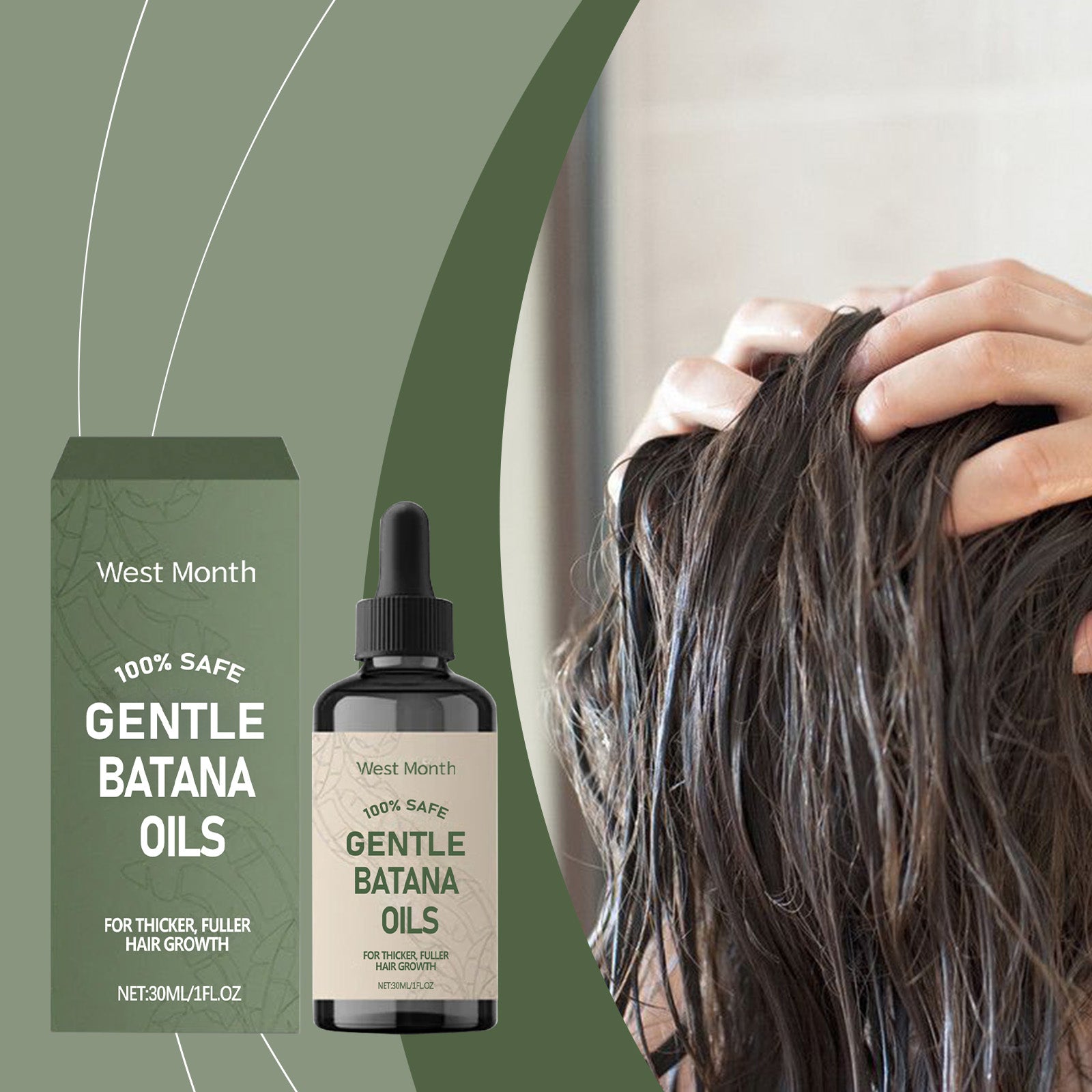 West Month Batana Hair Care Essential Oil, Gently Nourishes Hair And Brightens Hair Care Oil