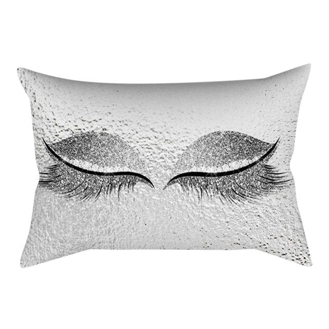 Eyelash Out Soft Velvet Cushion Cover 30x50cm Marble Pillow Cases funny cushions new Home Sofa Bed decor fashion on pillow