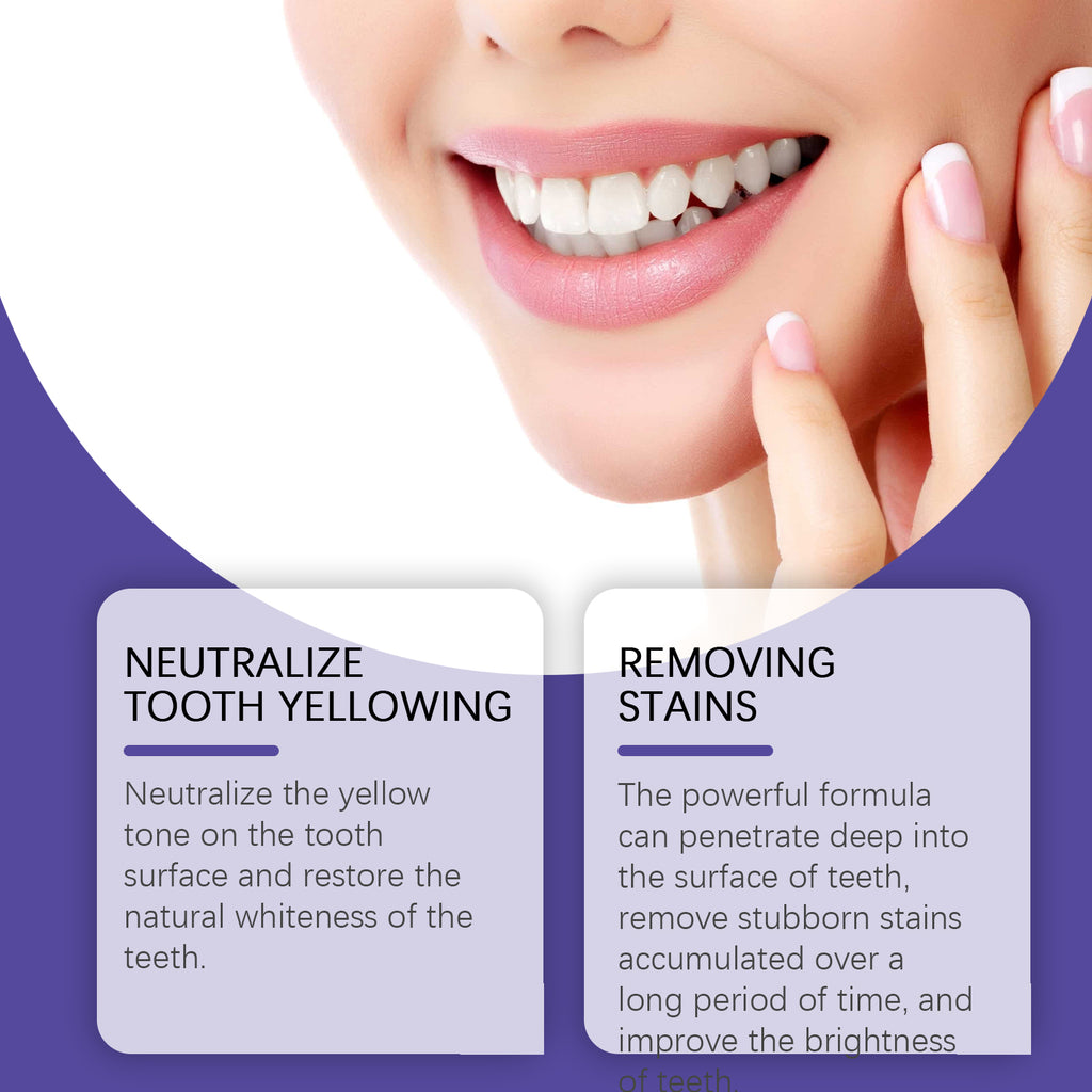 Oralhoe Purple Brightening Toothpaste Brightening Remove Stains Improve Yellow Teeth Gentle Cleaning Dental Hygiene Care Toothpaste