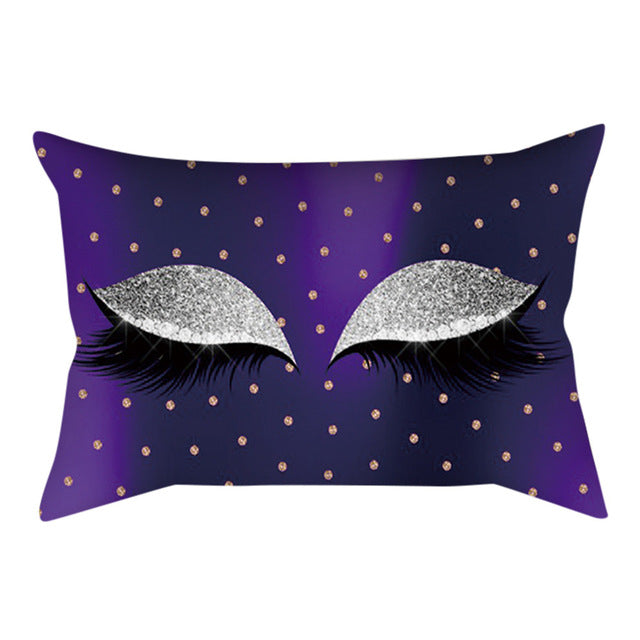 Eyelash Out Soft Velvet Cushion Cover 30x50cm Marble Pillow Cases funny cushions new Home Sofa Bed decor fashion on pillow
