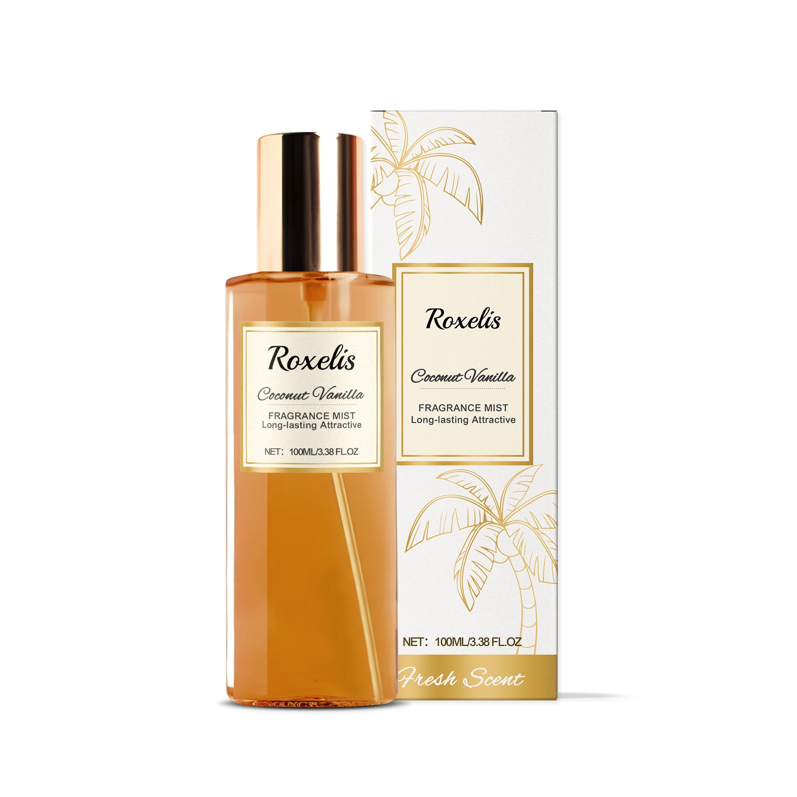 Roxelis Coconut Vanilla Romantic Body Fragrance Fresh Elegant Natural Fragrance Everyday Convenient Niche Fragrance Eau De Toilette