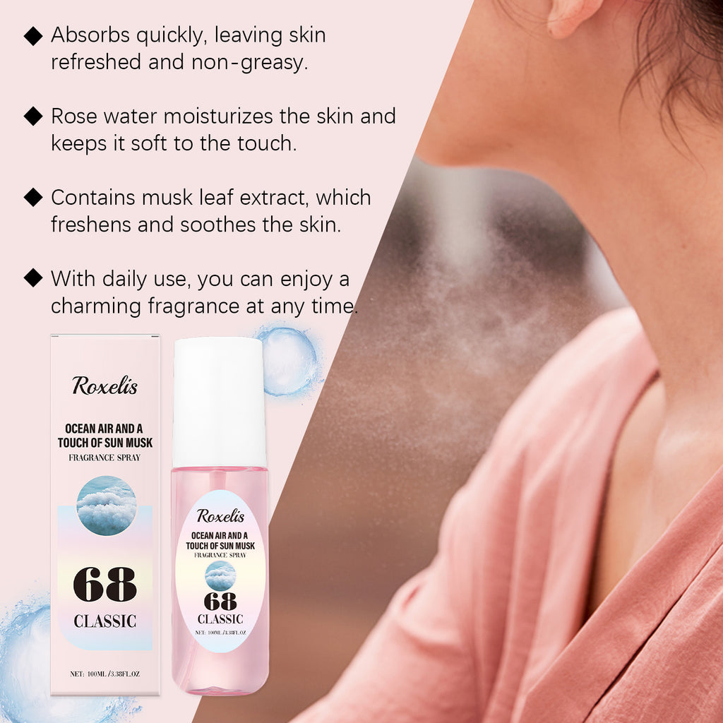 Roxelis Light Sea Salt Body Spray Long-Lasting Fragrance To Remove Odors Fresh Elegant Fresh Perfume Spray