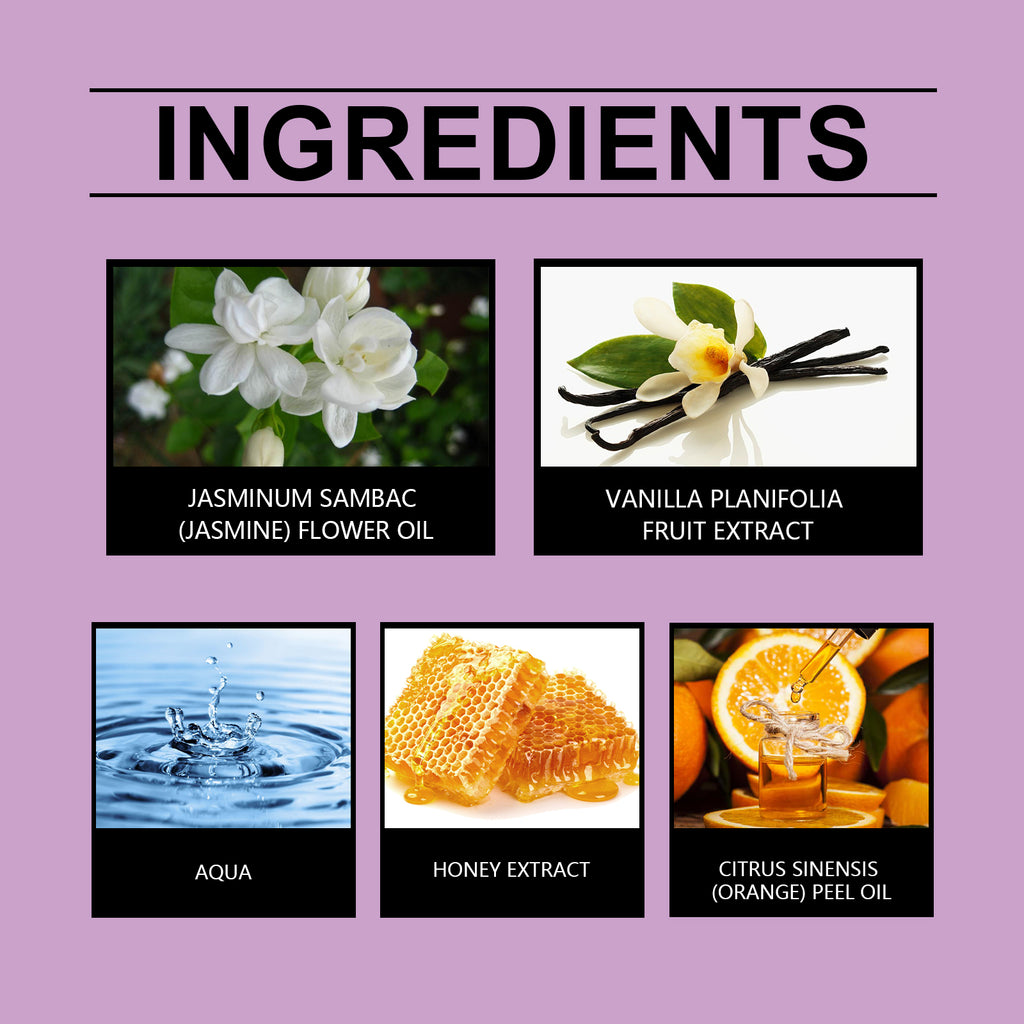 Roxelis Nectar Rock Sugar Fragrance Spray, Fragrant Fruit Fragrance Fresh Summer Women's Long-Lasting Portable Perfume