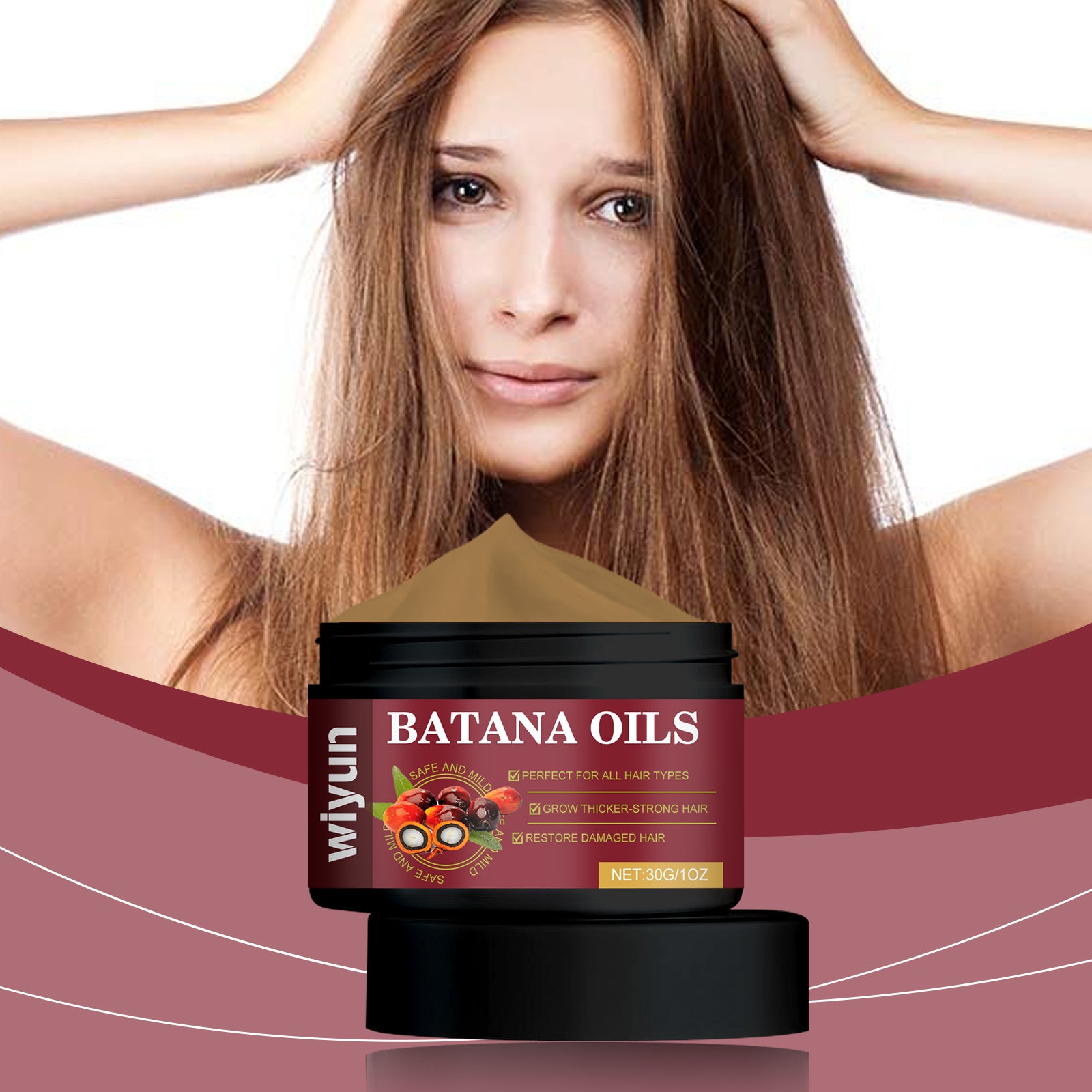 Wiyun Batana Hair Care Oil Daily Repair Of Dry And Irritable Hair Hair Care Moisturizing Hair Mask