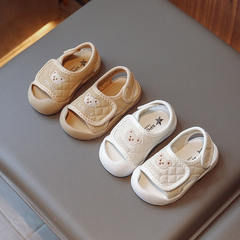 Little children's princess shoes baby shoes boys and girls toe-cap sandals infant soft sole toddler shoes