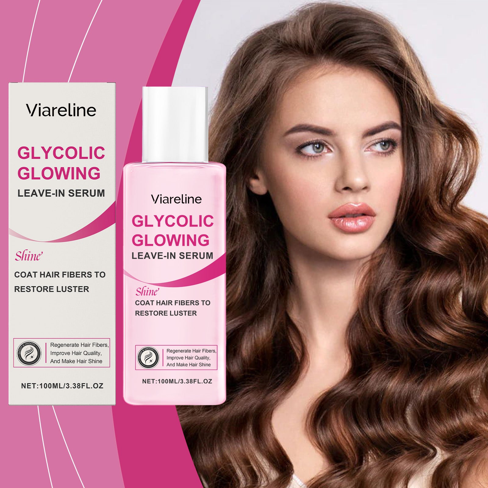 Viareline Leave-In Hair Care Essence Hydrating Smooth And Improving Frizz Daily Scalp Care Essence