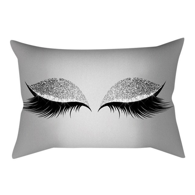 Eyelash Out Soft Velvet Cushion Cover 30x50cm Marble Pillow Cases funny cushions new Home Sofa Bed decor fashion on pillow