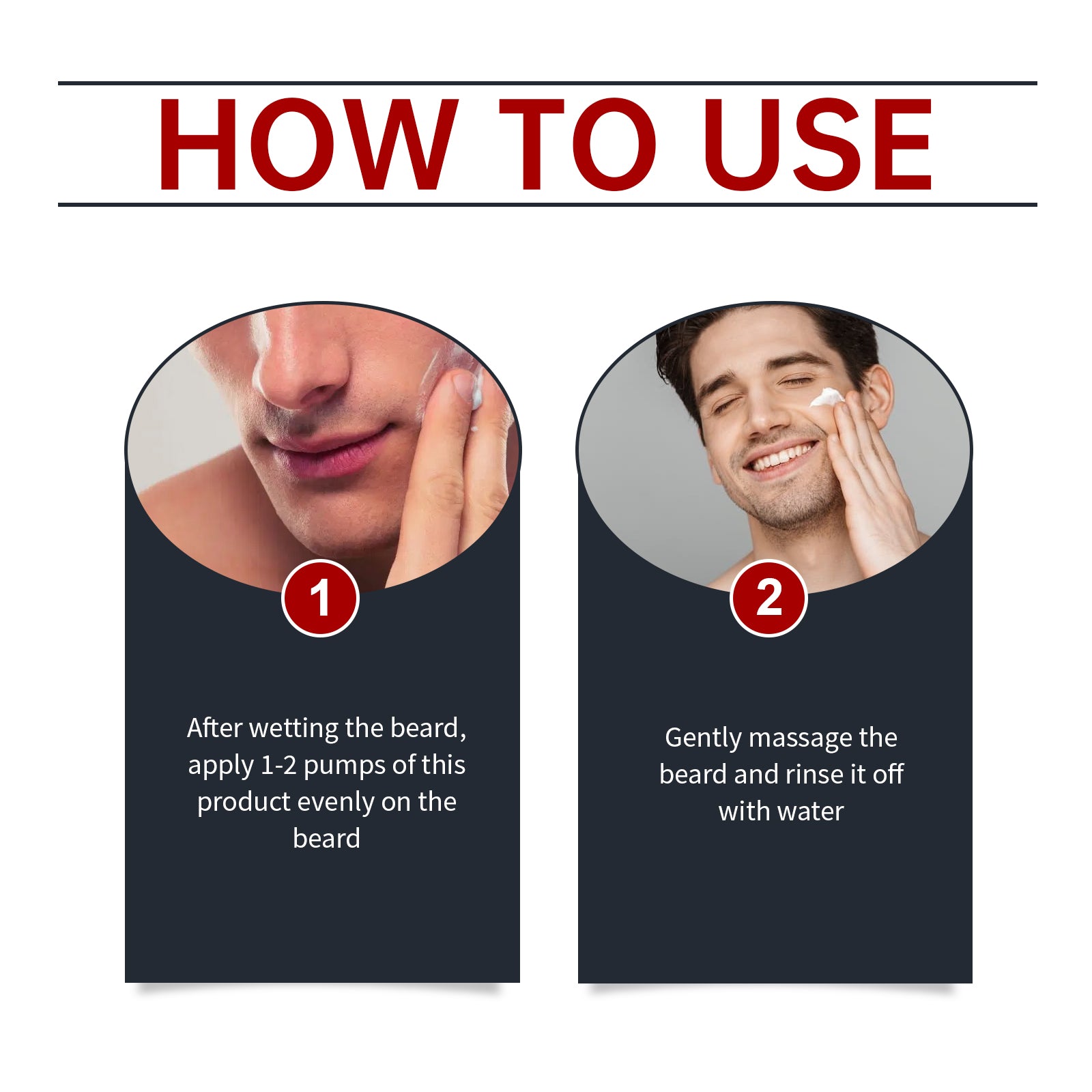 Facial Hair Cleansing Mousse Moisturizes And Moisturizes Men's Facial Hair Care Beard