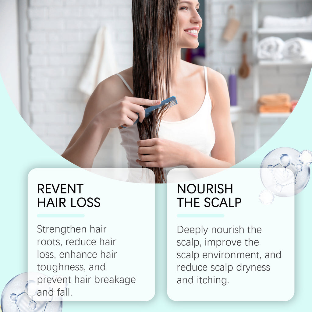 OUHOE Rice Water Hair Repair Spray, Scalp Repair Nourishes Dry And Irritated Hair Moisturizing Hair Treatment Spray