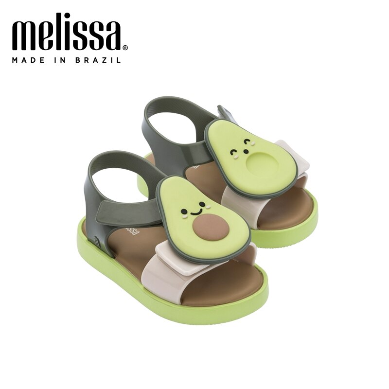 Mini Melissa Girls Sandals Jelly Cartoon Watermelon Shoes Baby Girls Sandals Anti-Skid Melissa Beach Sandals Kids Shoes