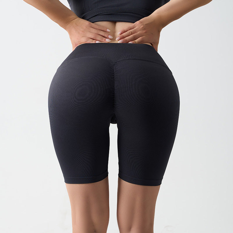 Seamless Short High-Waist Tummy Control Peach Bottom Yoga Shorts